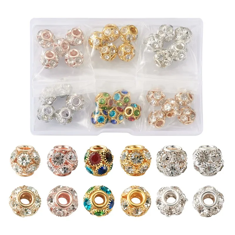 30 Pcs Brass Beads Crystal Rhinestone Bead Loose Spacer Beads Rondelle for Jewelry Making DIY Bracelet Necklace Accessories
30 Pcs Brass Beads Crystal Rhinestone Bead Loose Spacer Beads Rondelle for Jewelry Making DIY Bracelet Necklace Accessories