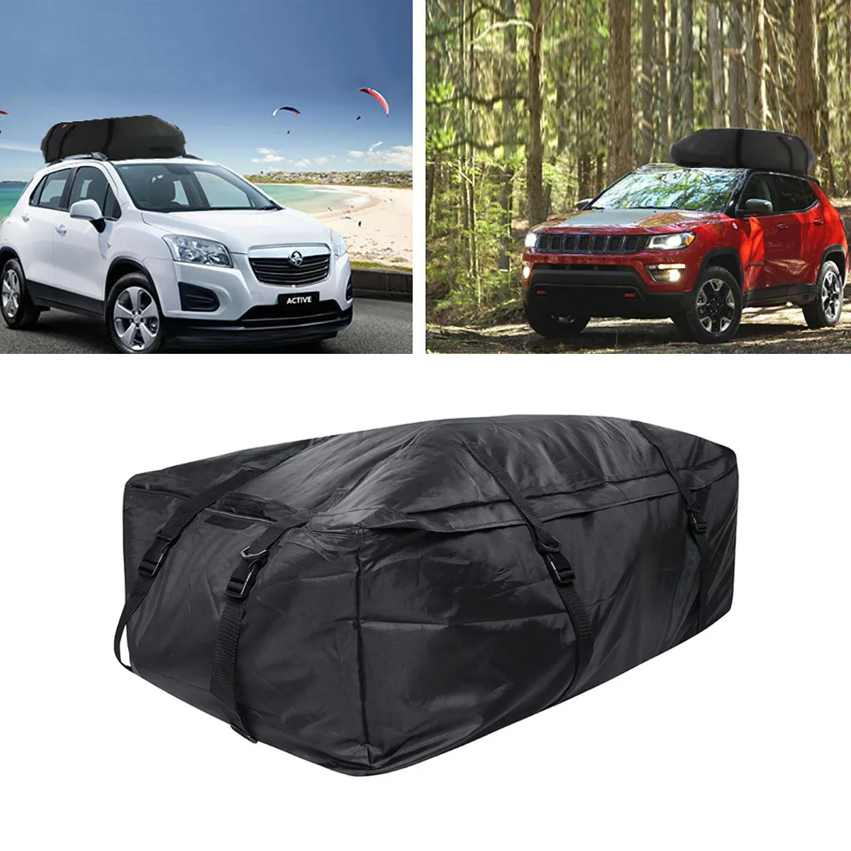 600D Black Waterproof Car Cargo Roof Bag Rooftop Luggage Carrier Storage for Travel SUV Van Cars 135x79x43cm
600D Black Waterproof Car Cargo Roof Bag Rooftop Luggage Carrier Storage for Travel SUV Van Cars 135x79x43cm