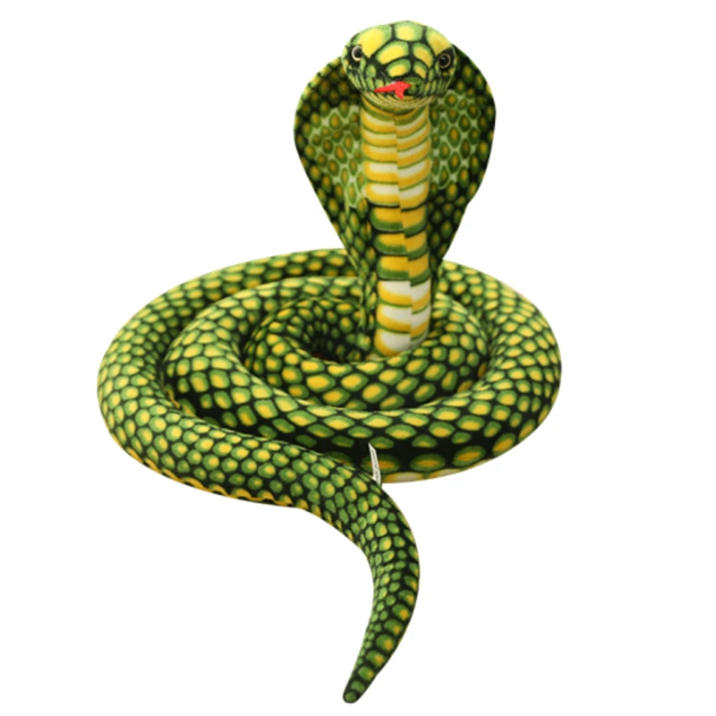 240 см Высококачественная имитация змеи плюшевые игрушки змея кобра животные