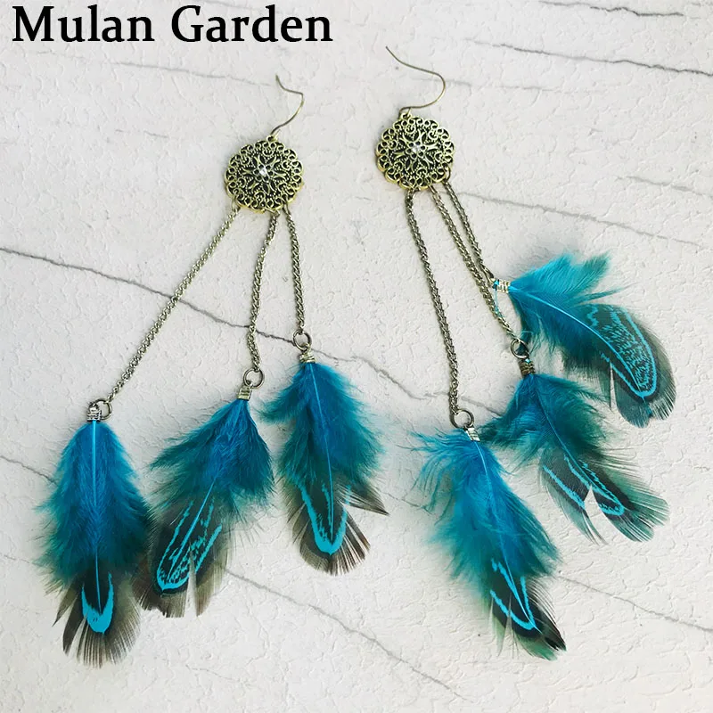 M&G Vintage Boho Long Feather Earrings Handmade Tribal Chic Pendant Ethnic Tassel Earring Women Jewelry Accessories Gift Friend
M&G Vintage Boho Long Feather Earrings Handmade Tribal Chic Pendant Ethnic Tassel Earring Women Jewelry Accessories Gift Friend