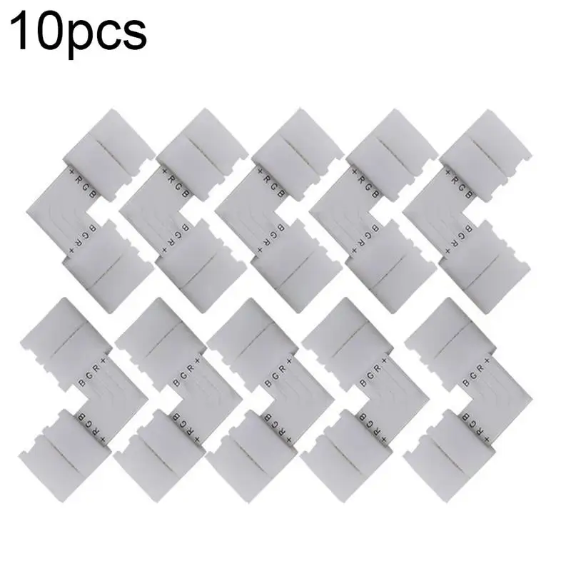 10x 4 pin L Shape LED Connector for Connecting Corner Right Angle 90-Degree Corner 10 mm 5050 Strip Light RGB Colorful Lamp
10x 4 pin L Shape LED Connector for Connecting Corner Right Angle 90-Degree Corner 10 mm 5050 Strip Light RGB Colorful Lamp