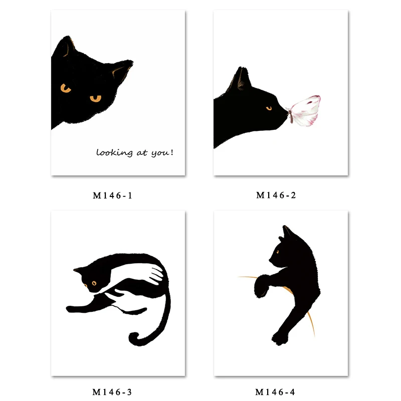 Cat Butterfly Posters and Prints Wall Art Canvas Painting Nordic Poster Black White Animals Wall Pictures for Living Room Decor
Cat Butterfly Posters and Prints Wall Art Canvas Painting Nordic Poster Black White Animals Wall Pictures for Living Room Decor