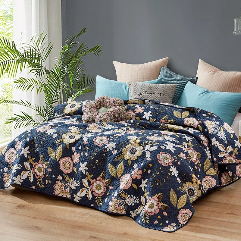 Cotton Quilted Bedspread on The Bed Linen Floral Printed Quilt Blanket Throw European Coverlet Padded Cubrecam Bed Cover Colchas
Cotton Quilted Bedspread on The Bed Linen Floral Printed Quilt Blanket Throw European Coverlet Padded Cubrecam Bed Cover Colchas