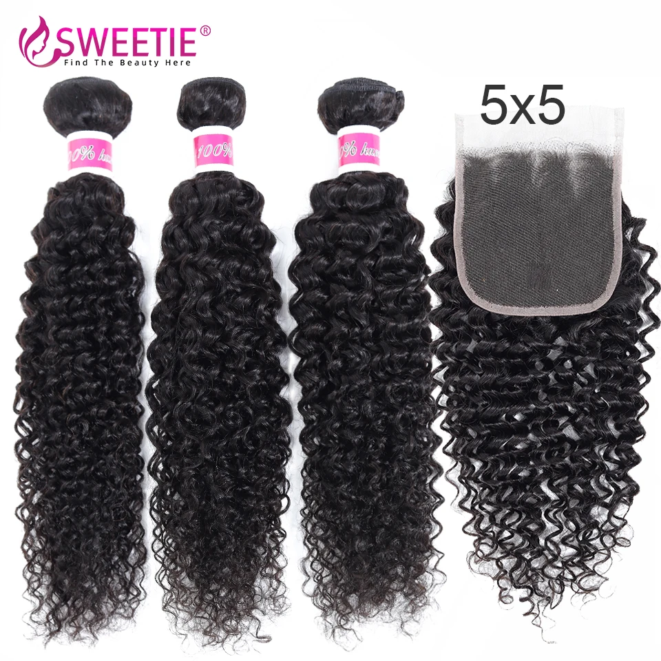 Sweetie 5X5 HD Closure With Bundles 8- 30inch Brazilian Kinky Curly 3 Or 4 Bundles With 4x4 Lace Closure 100% Remy Human Hair
Sweetie 5X5 HD Closure With Bundles 8- 30inch Brazilian Kinky Curly 3 Or 4 Bundles With 4x4 Lace Closure 100% Remy Human Hair