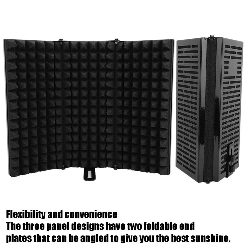 5 Plate Foldable Microphone Acoustic Isolator Shield Acoustic Foams Panel Professional Studio Soundproofing Panel 575mm*280mm
5 Plate Foldable Microphone Acoustic Isolator Shield Acoustic Foams Panel Professional Studio Soundproofing Panel 575mm*280mm