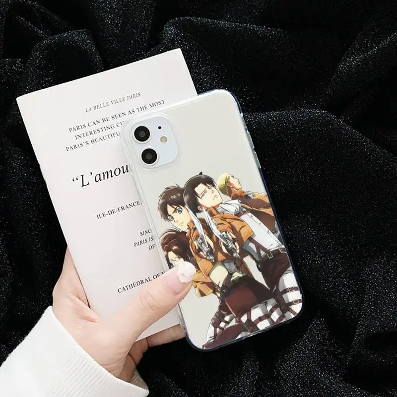 Anime Japanese attack on Titan Phone Case Transparent for iPhone 6 7 8 11 12 s mini pro X XS XR MAX Plus cover funda shell
Anime Japanese attack on Titan Phone Case Transparent for iPhone 6 7 8 11 12 s mini pro X XS XR MAX Plus cover funda shell