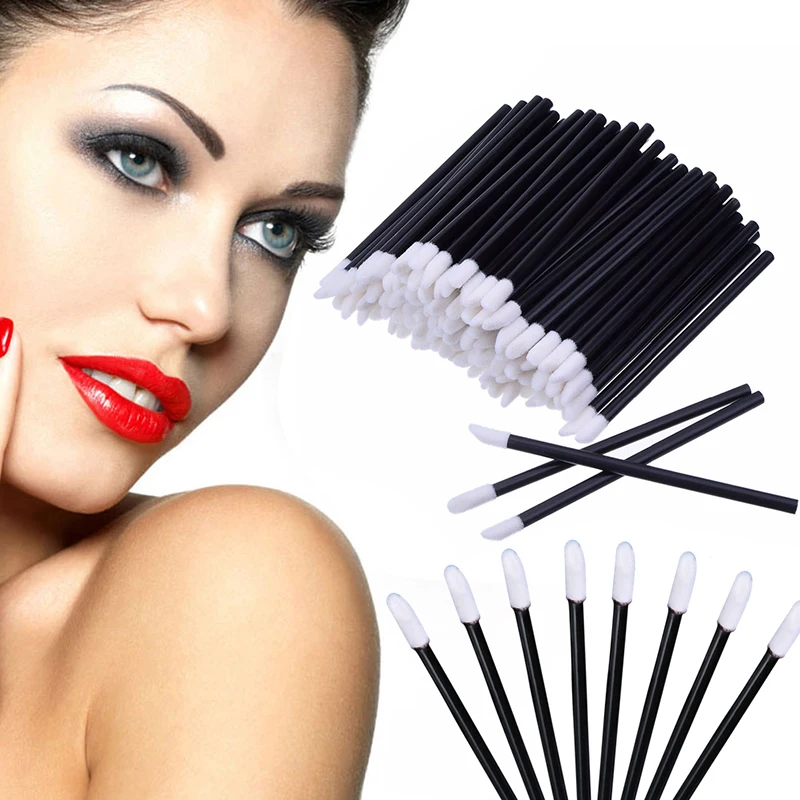 Portable Disposable Black Lip Brushes Cotton Swab Micro Wands Eyelash Concealer Brush Makeup Tools
Portable Disposable Black Lip Brushes Cotton Swab Micro Wands Eyelash Concealer Brush Makeup Tools