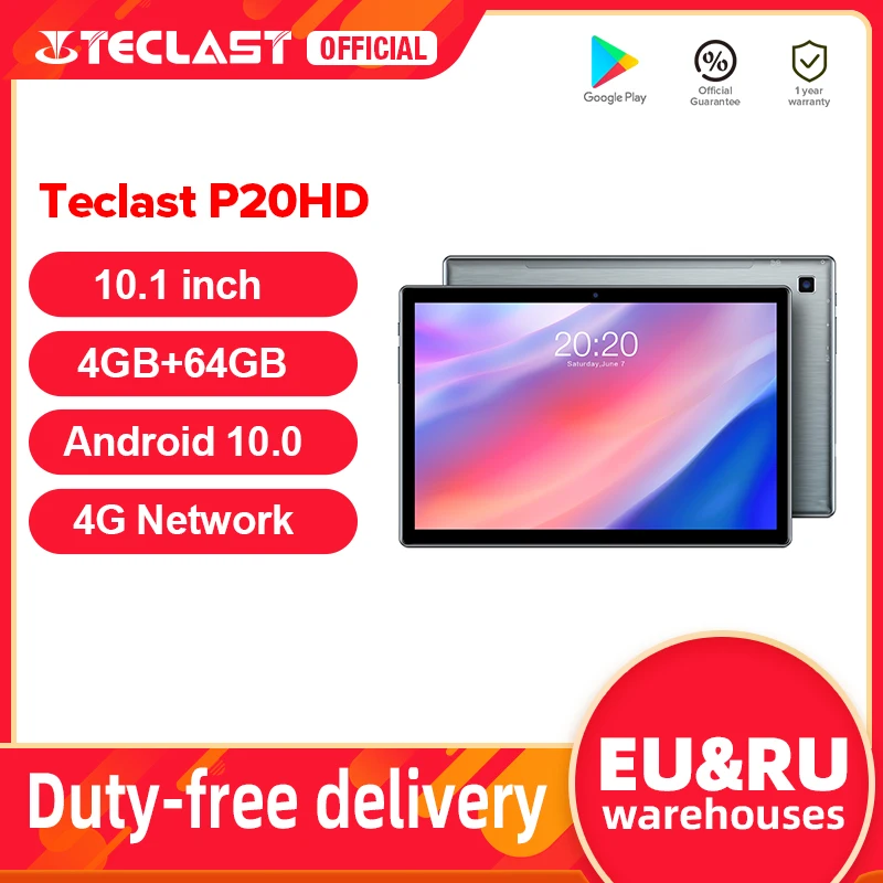 Teclast P20HD планшет на Android 10, восемь ядер, экран 10,1 дюйма, 4 Гб + 64 ГБ
Teclast P20HD планшет на Android 10, восемь ядер, экран 10,1 дюйма, 4 Гб + 64 ГБ