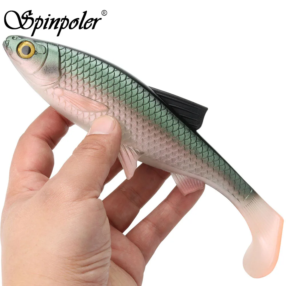 Мягкая рыболовная приманка Spinpoler T Paddle Tail 3 унции/7 87 дюйма 3D для ловли щуки червь из