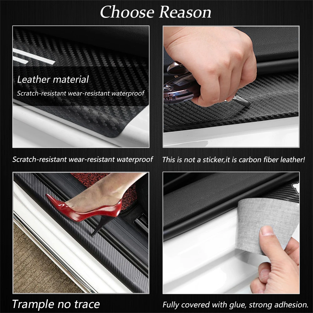 4Pcs For Jeep Cherokee 2015 2016 2017 2018 2019 - 2021 Car Door Threshold Plate Carbon Fiber Stickers Accessories Auto Products
4Pcs For Jeep Cherokee 2015 2016 2017 2018 2019 - 2021 Car Door Threshold Plate Carbon Fiber Stickers Accessories Auto Products