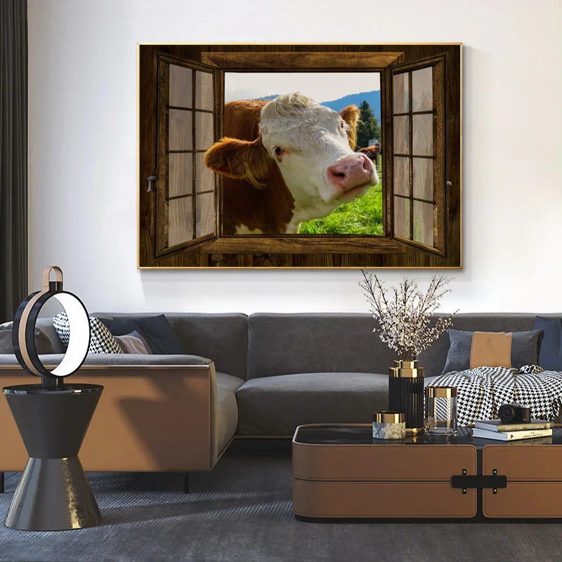 SELFLESSLY Cow Window Canvas Prints Abstract Wall Painting Animal Posters HD Pictures For Wall Art For Living Room Home Decor
SELFLESSLY Cow Window Canvas Prints Abstract Wall Painting Animal Posters HD Pictures For Wall Art For Living Room Home Decor