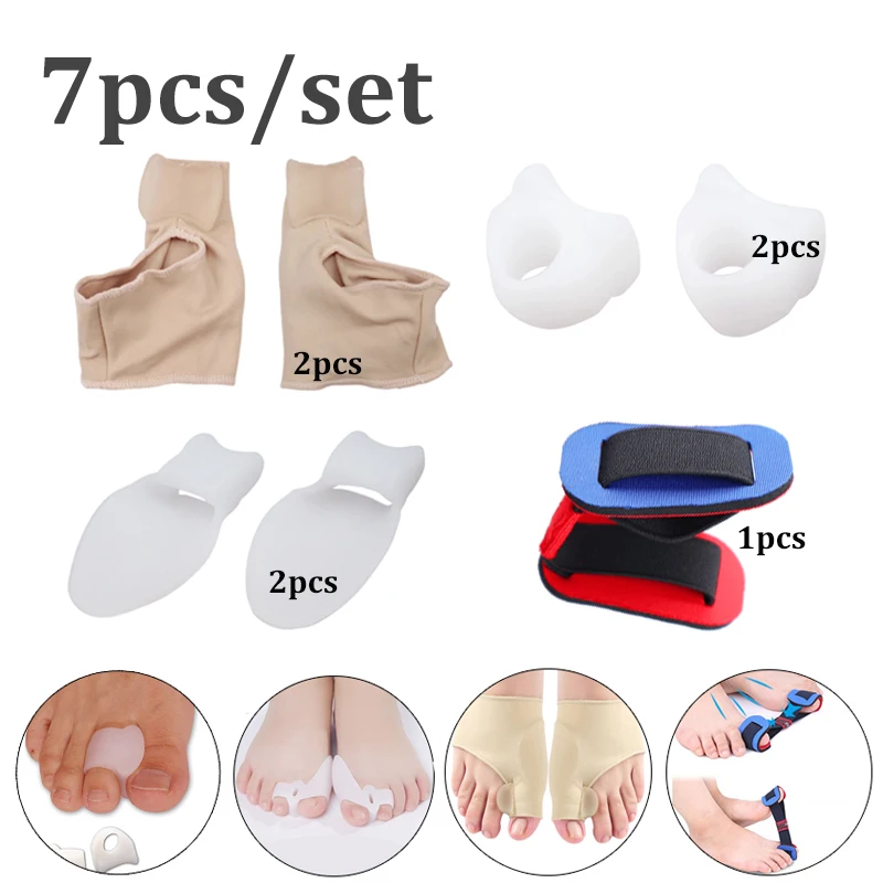 

Hallux Valgus Corrector Alignment Toe Separator Tarsal Splint Orthotics Pain Relief Toe Foot Care Tools Do Dropshipping 7pcs/set