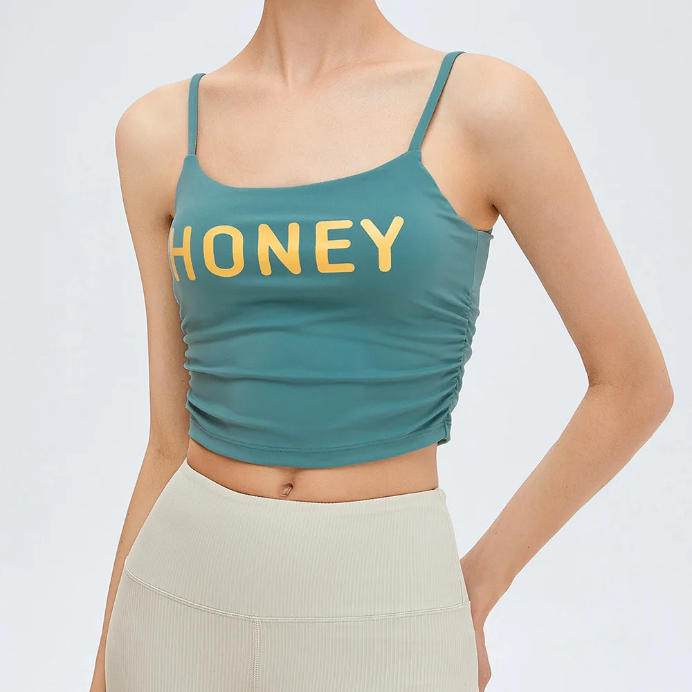 Sexy Workout Yoga Tank Tops Women Letter Print Spaghetti Strap Athletic Camisole Gym Fitness Sports Shirts with Build In Bra
Sexy Workout Yoga Tank Tops Women Letter Print Spaghetti Strap Athletic Camisole Gym Fitness Sports Shirts with Build In Bra
