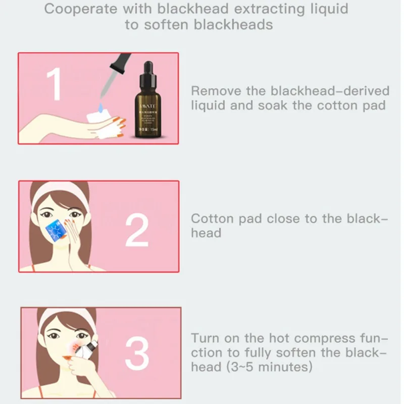 Heated Electric Pore Cleaner Remove Blackheads Pimples Electric Blackhead Remover
Heated Electric Pore Cleaner Remove Blackheads Pimples Electric Blackhead Remover