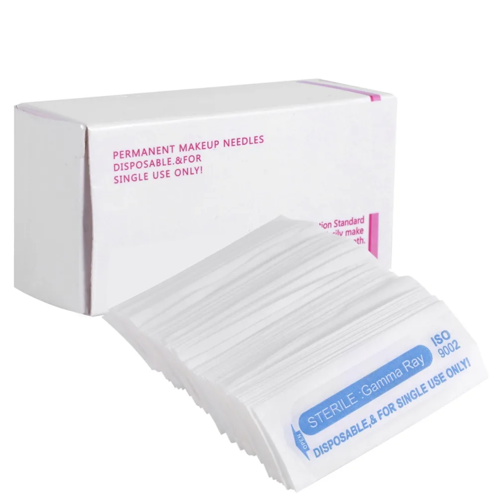 Wholesale 100Pcs Disposable Sterilized Tattoo Needles 1R/3R/5R For Eyebrow Tattoo Microblading Pen Machine Makeup Accessories
Wholesale 100Pcs Disposable Sterilized Tattoo Needles 1R/3R/5R For Eyebrow Tattoo Microblading Pen Machine Makeup Accessories