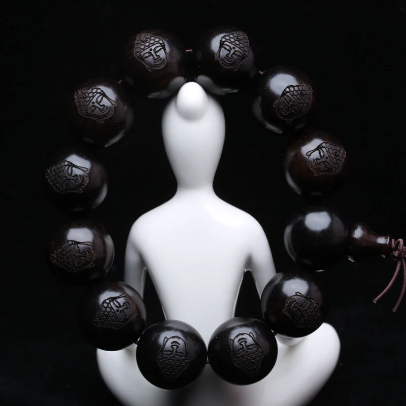 Ebony Wooden Bead Bracelet Tibetan Buddhism Mala Buddha Charm Rosary Men's Yoga Men Jeweler Sakyamuni Buddha
Ebony Wooden Bead Bracelet Tibetan Buddhism Mala Buddha Charm Rosary Men's Yoga Men Jeweler Sakyamuni Buddha