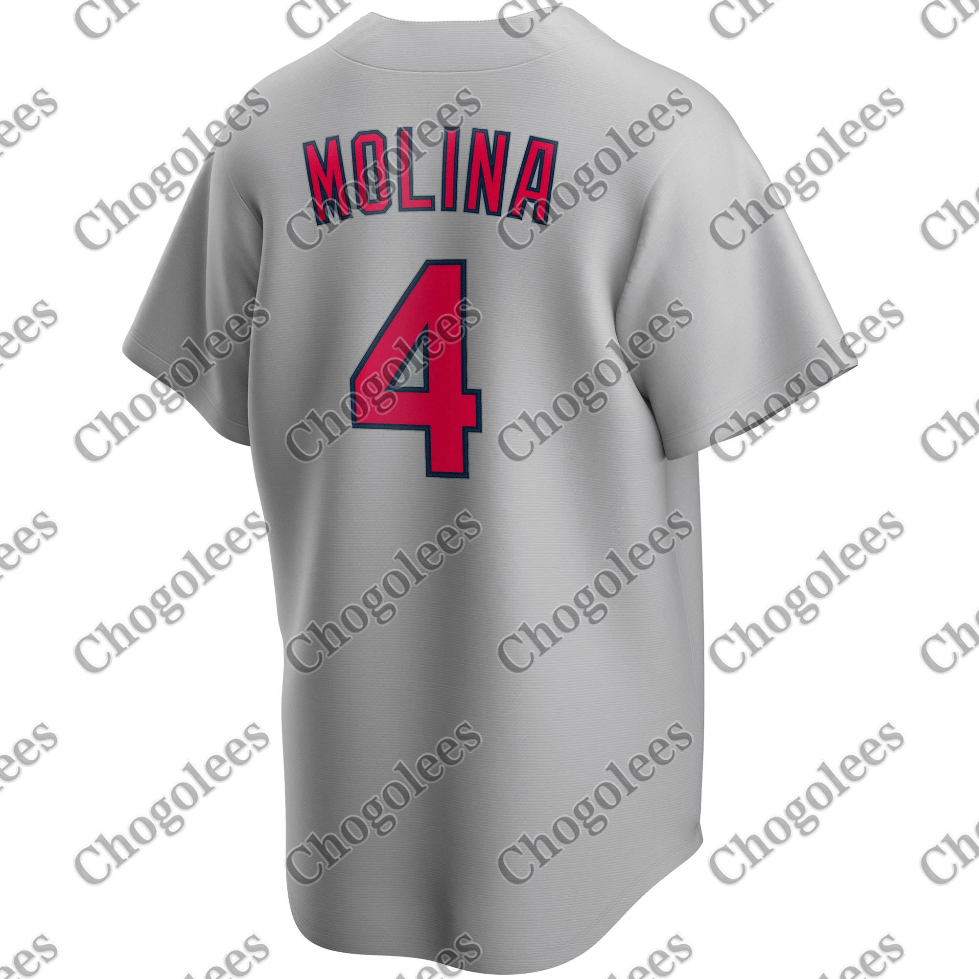 Бейсбольная Джерси Yadier Molina St. Louis Road 2020 игрока Джерси-Серый