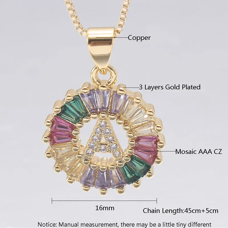 Newly Rainbow Initial Letters Pendant Necklace Colorful Gold Plated Necklace 26 Letter Pendant XSD88
Newly Rainbow Initial Letters Pendant Necklace Colorful Gold Plated Necklace 26 Letter Pendant XSD88