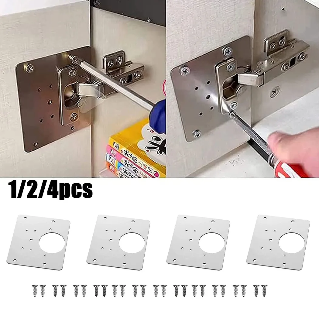 4pcs Hinge Repair Plate Stainless Steel Furniture Cupboard Mount Tool Cabinet Door Furniture Hardware Hinges Repair Installer
4pcs Hinge Repair Plate Stainless Steel Furniture Cupboard Mount Tool Cabinet Door Furniture Hardware Hinges Repair Installer