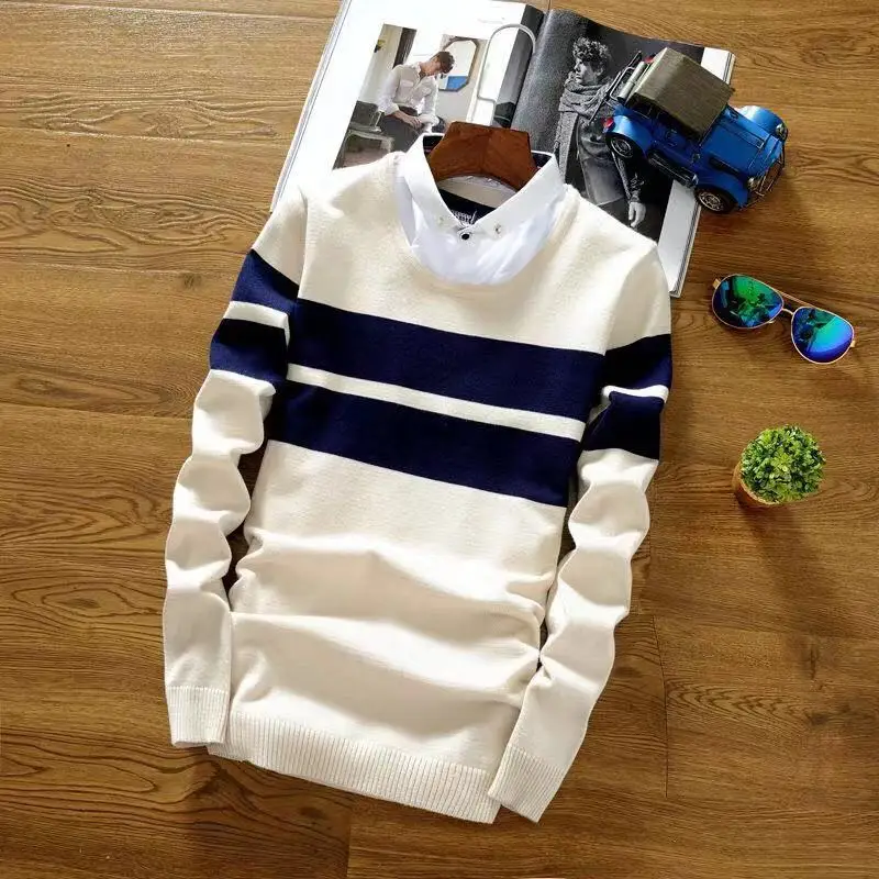 2020 New Fashion Brand Sweater Mens Striped Pullover Slim Fit Pullovers Knitred Wool Autumn Korean Style Casual Men's Clothing
2020 New Fashion Brand Sweater Mens Striped Pullover Slim Fit Pullovers Knitred Wool Autumn Korean Style Casual Men's Clothing