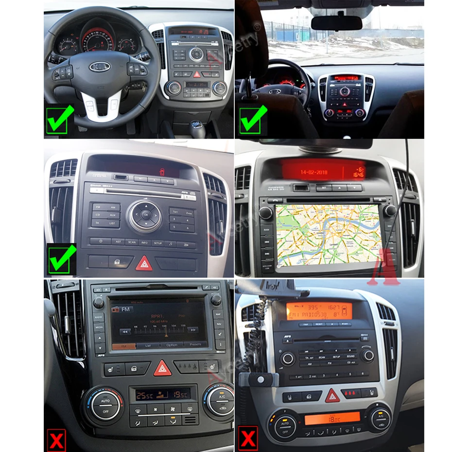 Автомагнитола PX6 для KIA Ceed мультимедийный проигрыватель на Android 10 с GPS 4G 2010 2011 2012