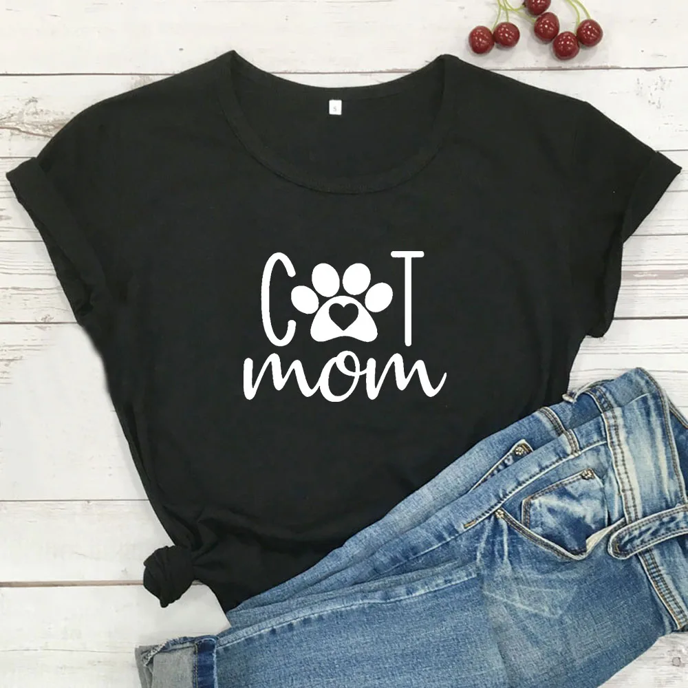 Cat Mom Funny T Shirt Women T-shirt Summer Short Sleeve Cotton Tshirt Women Tops Black Camiseta Mujer Casual Tee Shirt Femme
Cat Mom Funny T Shirt Women T-shirt Summer Short Sleeve Cotton Tshirt Women Tops Black Camiseta Mujer Casual Tee Shirt Femme