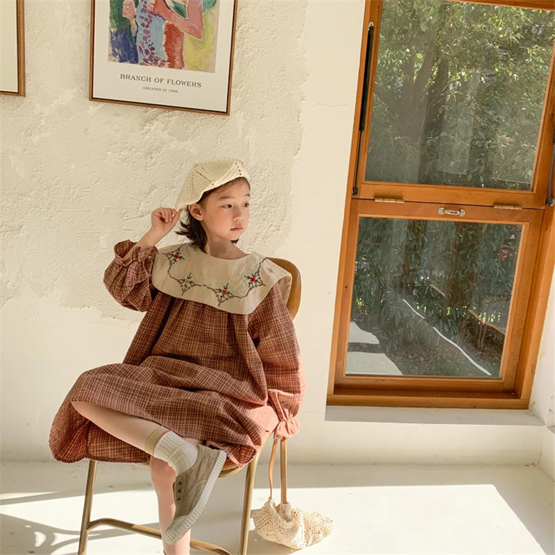 Retro 100% Cotton Spring Summer Girls Dress Kids Teenagers Children Clothes Outwear Special Occasion Long Sleeve High Quality
Retro 100% Cotton Spring Summer Girls Dress Kids Teenagers Children Clothes Outwear Special Occasion Long Sleeve High Quality