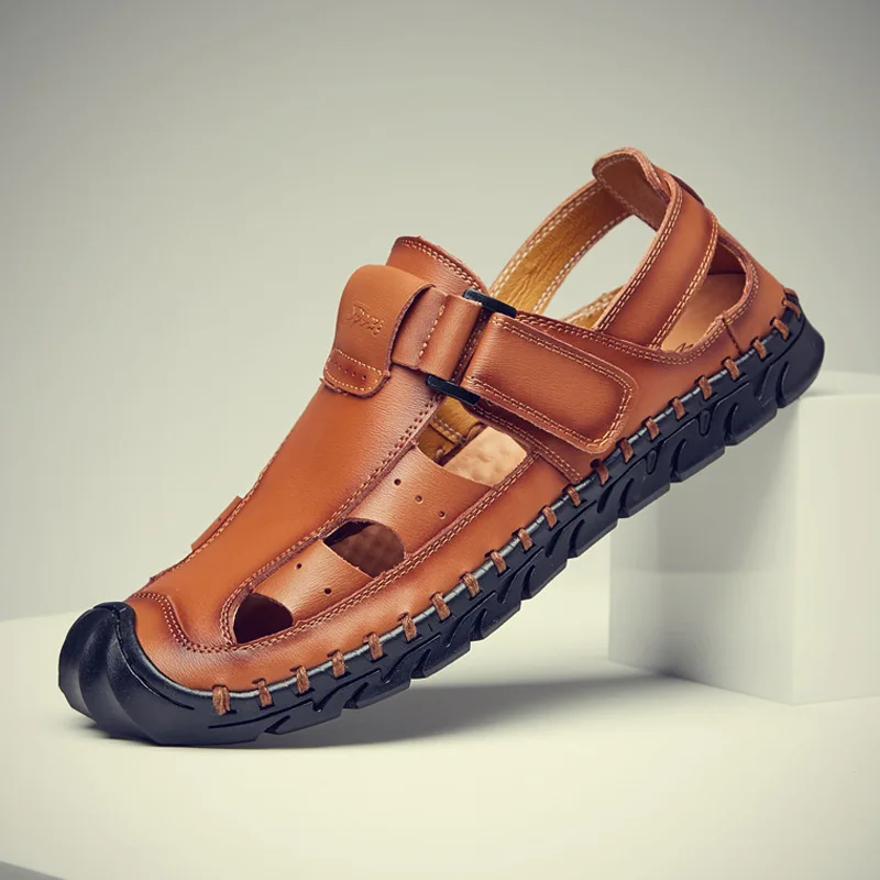 Summer New Men's Leather Sandals Breathable Hollow Outdoor Casual Sandals Beach Shoes
Summer New Men's Leather Sandals Breathable Hollow Outdoor Casual Sandals Beach Shoes