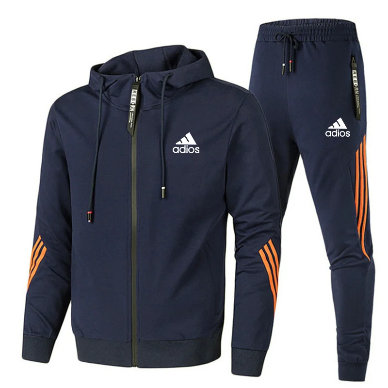 Luxury brand autumn and winter fashion men's two piece striped sports suit men's hooded top outdoor leisure trend men's suit1
Luxury brand autumn and winter fashion men's two piece striped sports suit men's hooded top outdoor leisure trend men's suit1
