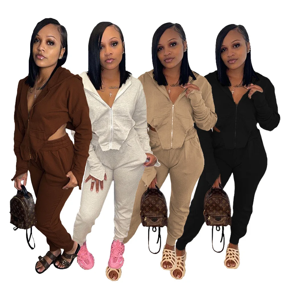 2021 Newest Women Irregular Outfits Fashion Zipper Neck Long Sleeves Tops Skinny Legging Pants S-XL Nightclub 2PCS 4 Colors
2021 Newest Women Irregular Outfits Fashion Zipper Neck Long Sleeves Tops Skinny Legging Pants S-XL Nightclub 2PCS 4 Colors