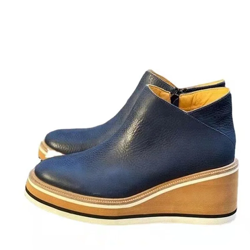 2021 New Chunky Boots Fashion Platform Women Ankle Female Sole Pouch Ankle Botas Mujer Round Toe Slip-On Botas Altas Mujer
2021 New Chunky Boots Fashion Platform Women Ankle Female Sole Pouch Ankle Botas Mujer Round Toe Slip-On Botas Altas Mujer