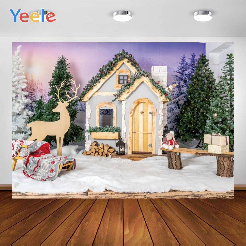 Yeele Merry Christmas Sled Elk Toy House Wood Tree Gifts Beads Background Photophone Photography for Decoration Customized Size
Yeele Merry Christmas Sled Elk Toy House Wood Tree Gifts Beads Background Photophone Photography for Decoration Customized Size