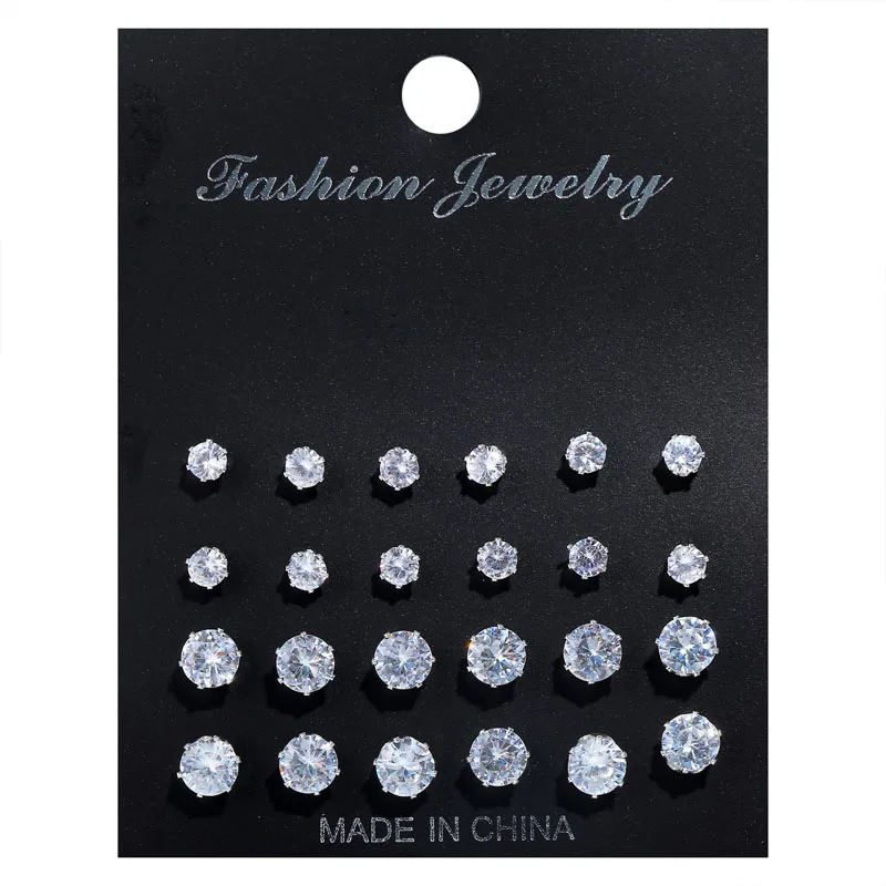 Liwore Fashion Cubic Zirconia Stud Earrings Set For Women Round Shiny Crystal Earrings Rhinestone 12 Pairs Stud Earrings Jewelry
Liwore Fashion Cubic Zirconia Stud Earrings Set For Women Round Shiny Crystal Earrings Rhinestone 12 Pairs Stud Earrings Jewelry