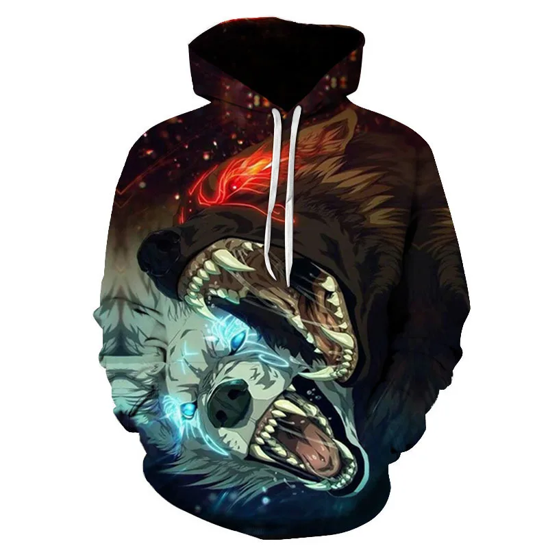 Men's Fashion Wolf 3d Pattern Hoodie Casual Loose Long Sleeve Pullover Harajuku Street Fashion Trend Hoodie
Men's Fashion Wolf 3d Pattern Hoodie Casual Loose Long Sleeve Pullover Harajuku Street Fashion Trend Hoodie
