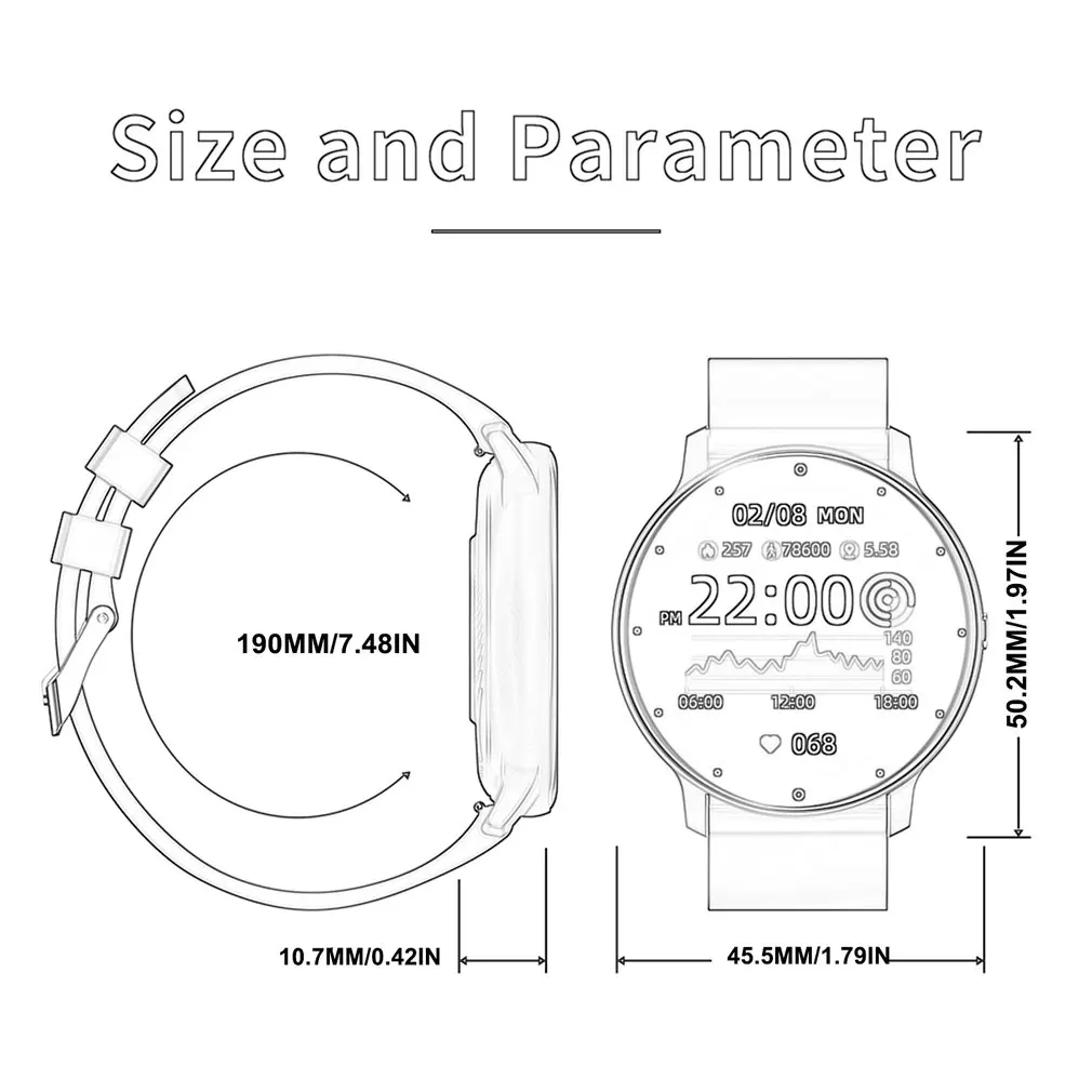 ZL02 Smart Watch Full Screen Sport Fitness Watch IP67 Waterproof Information Reminder Multifunctional Watch
ZL02 Smart Watch Full Screen Sport Fitness Watch IP67 Waterproof Information Reminder Multifunctional Watch