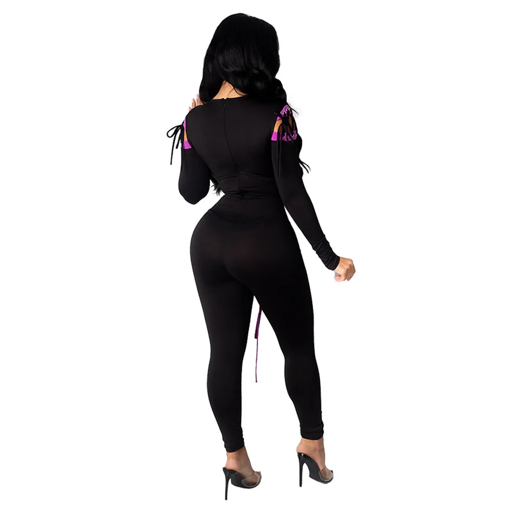 Purple Cross Lace Up Slim Rompers Womens Jumpsuit Autumn Clothing 2021 Long Sleeve Skinny Stretchy Club Party Bodysuit Playsuits
Purple Cross Lace Up Slim Rompers Womens Jumpsuit Autumn Clothing 2021 Long Sleeve Skinny Stretchy Club Party Bodysuit Playsuits