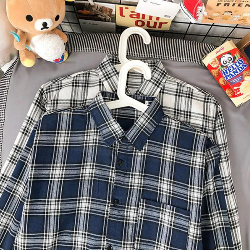 Men Casual Plaid Shirts Single Breasted Plus Size 3XL Long Sleeve High Quality Shirt Teenager BF Trendy All-match Streetwear Ins
Men Casual Plaid Shirts Single Breasted Plus Size 3XL Long Sleeve High Quality Shirt Teenager BF Trendy All-match Streetwear Ins