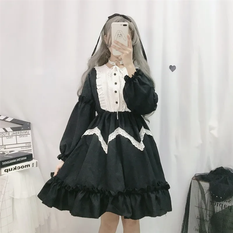 Summer Women's New Dress Japanese Sweet Ruffles Lantern Sleeve Mid-Length Short Sleeve Dress Vintage Kawaii Dress
Summer Women's New Dress Japanese Sweet Ruffles Lantern Sleeve Mid-Length Short Sleeve Dress Vintage Kawaii Dress