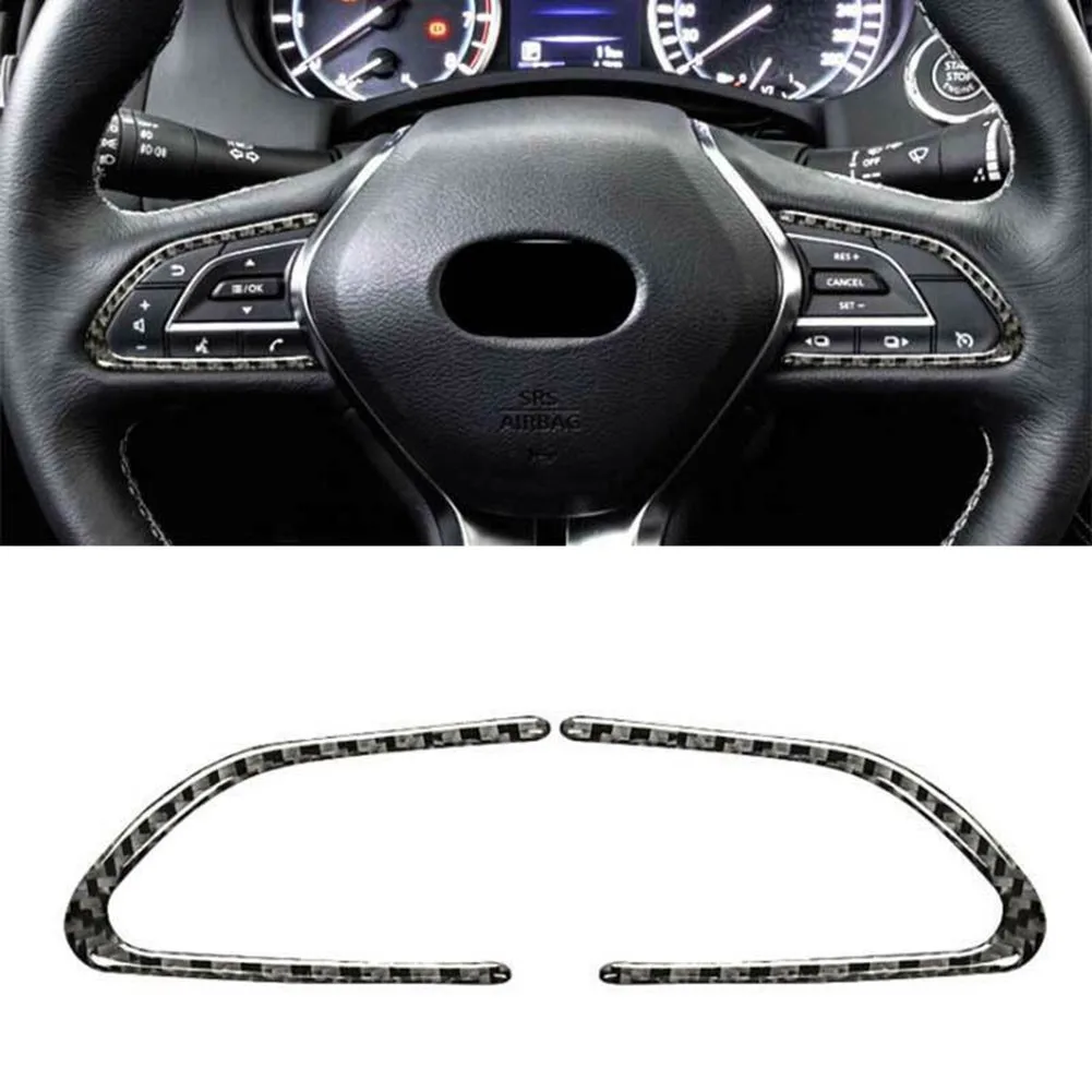 Carbon Fiber Steering Wheel Button Cover Mouldings Trim Sticker For Infiniti Q50 Q60 2014-2021 Car Interior Accessories
Carbon Fiber Steering Wheel Button Cover Mouldings Trim Sticker For Infiniti Q50 Q60 2014-2021 Car Interior Accessories