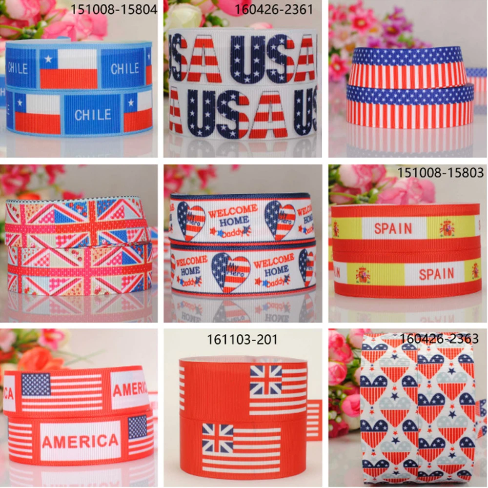 5Yards Sizes Different National Flags Hair Accessories Printed Grosgrain Ribbon Crafts Decorations
5Yards Sizes Different National Flags Hair Accessories Printed Grosgrain Ribbon Crafts Decorations