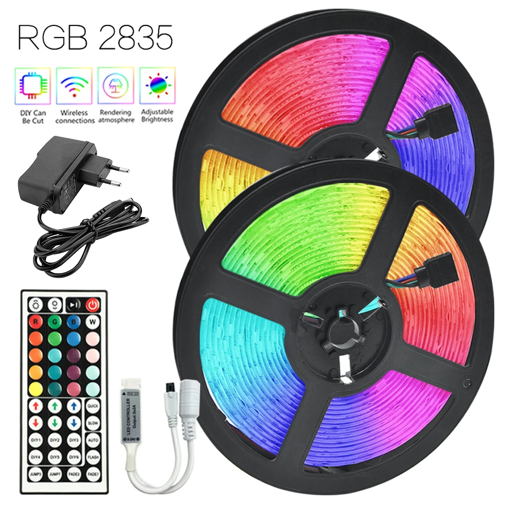 Светодиодная лента с инфракрасным пультом дистанционного управления, 12 В, RGB 2835, для телевизора, стола, Iuces, вилка ЕС, 7,5 м, лента, лента, Диодна...
Светодиодная лента с инфракрасным пультом дистанционного управления, 12 В, RGB 2835, для телевизора, стола, Iuces, вилка ЕС, 7,5 м, лента, лента, Диодна...