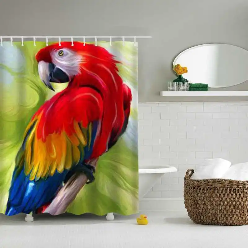 Tropical Forest Colorful Animal Funny Parrot Bird Print Shower Curtain Polyester Fabric Waterproof Bathtub Curtains Home Decor
Tropical Forest Colorful Animal Funny Parrot Bird Print Shower Curtain Polyester Fabric Waterproof Bathtub Curtains Home Decor