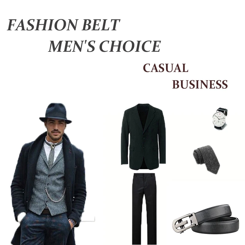 High Quality Cowhide genuine Leather Belt For Men 3.5cm width Mens G Automatic Buckle Brand Luxury Black Brown mens belts | Аксессуары