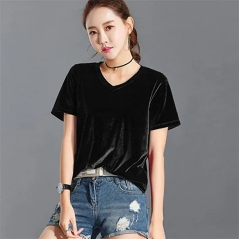 Hot sale Sexy Vneck Velvet Shirt Women 2022 Autumn Streetwear short Sleeve Korean velour feminina shirts 
Hot sale Sexy Vneck Velvet Shirt Women 2022 Autumn Streetwear short Sleeve Korean velour feminina shirts