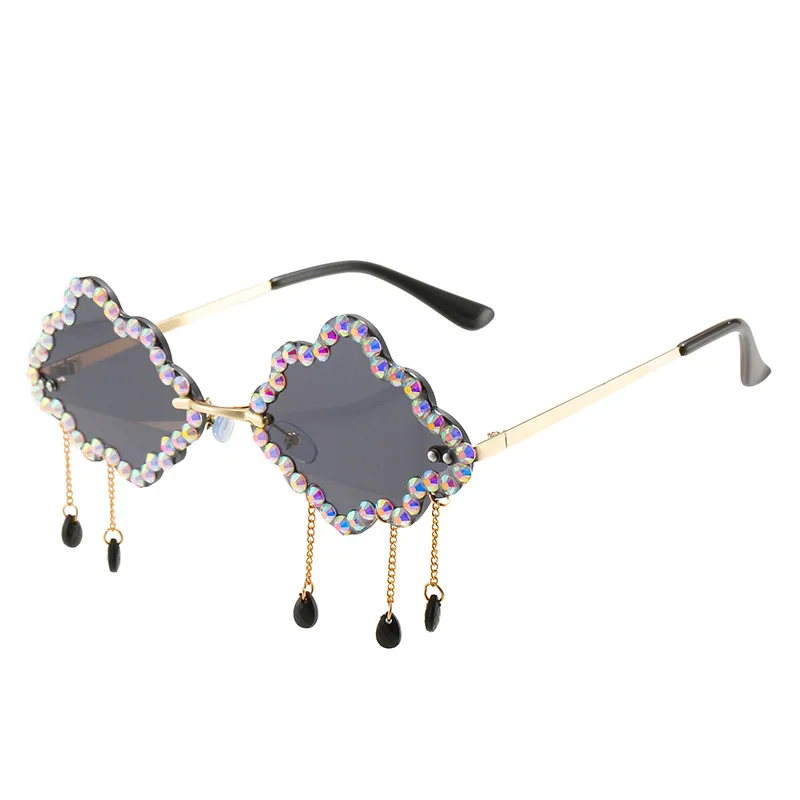 Fashion Cloud Shape Sunglasses Women Rhinestones Glasses Retro Sunglass Female Tassels Eyewear UV400 Sun Glass Ocean Shades
Fashion Cloud Shape Sunglasses Women Rhinestones Glasses Retro Sunglass Female Tassels Eyewear UV400 Sun Glass Ocean Shades