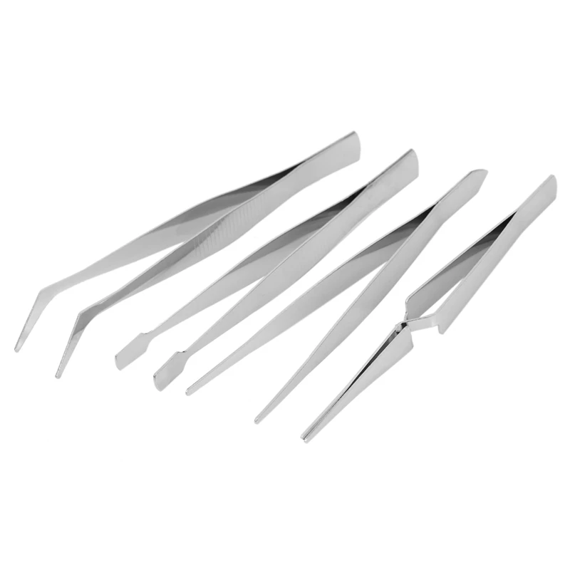 4Pcs/Set Precision Tweezers Stainless Steel Thick Electronics Forceps Eyebrow Tweezers Anti-Skid Makeup Repair Multi Tools
4Pcs/Set Precision Tweezers Stainless Steel Thick Electronics Forceps Eyebrow Tweezers Anti-Skid Makeup Repair Multi Tools