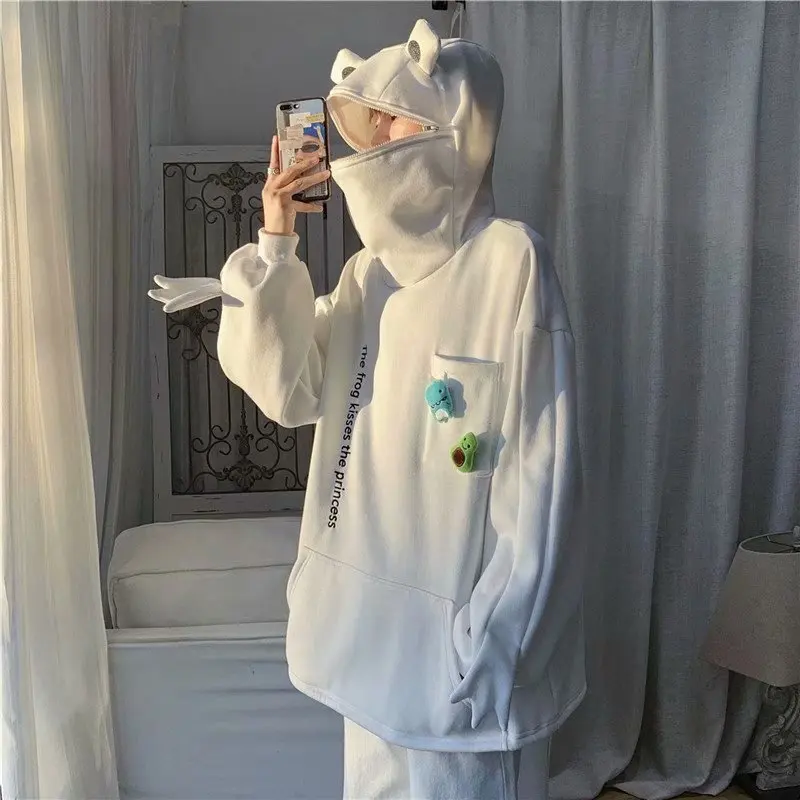 Couple frog Hoodies men's spring and autumn Plush coat Korean fashion Sweatshirts 2021 new loose harajuku skateboard
Couple frog Hoodies men's spring and autumn Plush coat Korean fashion Sweatshirts 2021 new loose harajuku skateboard
