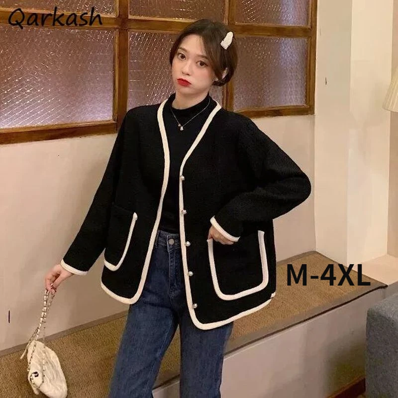 Jackets Women V-neck Pockets Elegant Autumn Gentle Patchwork Ladies Design All-match Loose Cozy Daily Femme Harajuku Oversize
Jackets Women V-neck Pockets Elegant Autumn Gentle Patchwork Ladies Design All-match Loose Cozy Daily Femme Harajuku Oversize