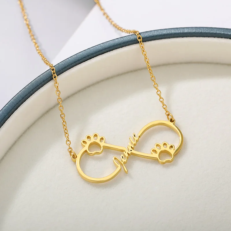 Custom Infinite Name Necklace For Women Personalized Dog Pet Paw Stainless Steel Necklace Jewelry Best Friend Gift
Custom Infinite Name Necklace For Women Personalized Dog Pet Paw Stainless Steel Necklace Jewelry Best Friend Gift