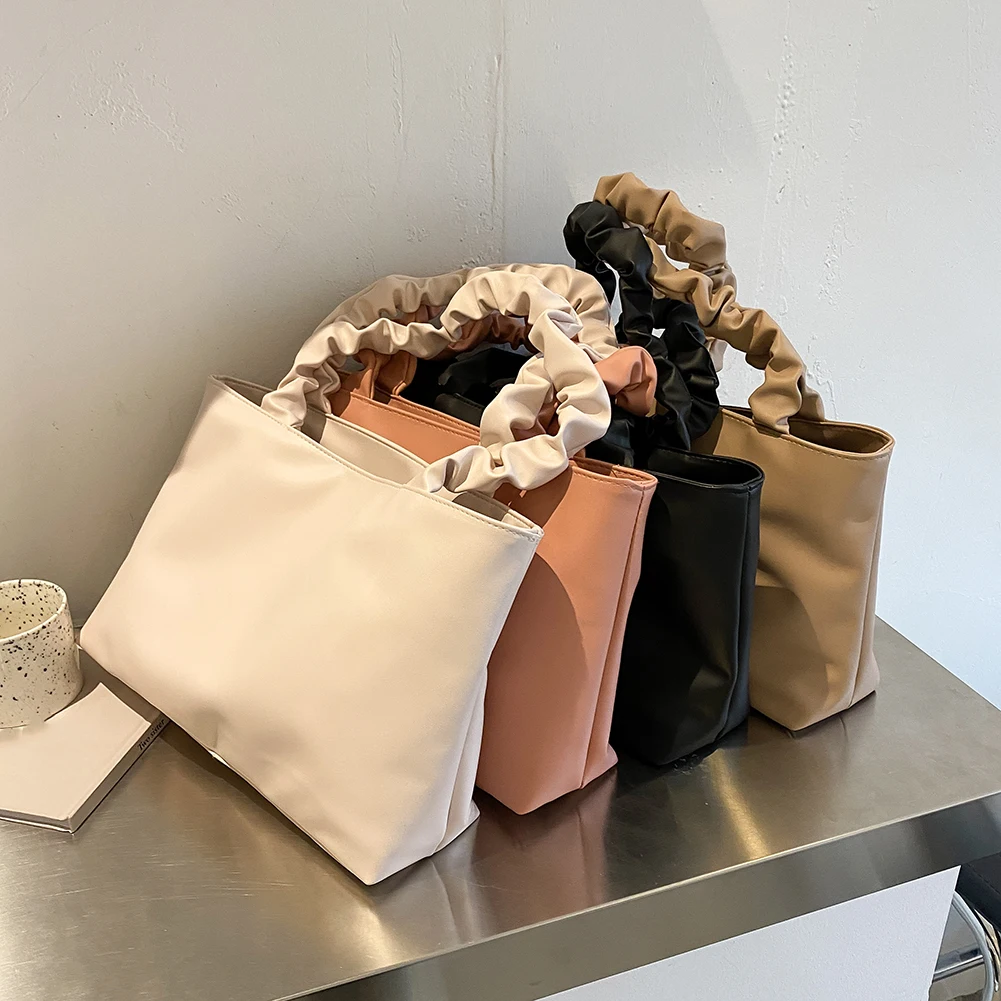 Fashion Women PU Leather Pleated Shoulder Shopping Bag Casual Ladies Solid Color Large Capacity Tote Handbags 2021 new
Fashion Women PU Leather Pleated Shoulder Shopping Bag Casual Ladies Solid Color Large Capacity Tote Handbags 2021 new